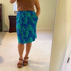 Liz Claiborne 100% Silk Skirt with Pockets Size S